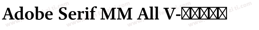 Adobe Serif MM All V字体转换